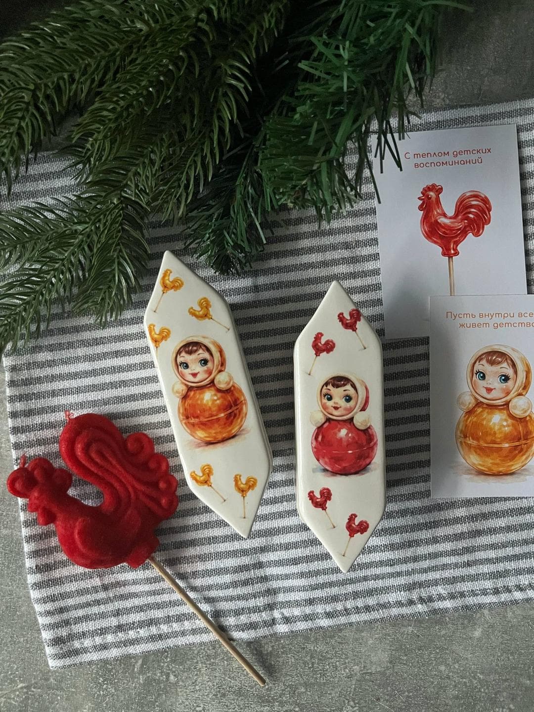 "Неваляшки и Петушки" на конфеты джеластики