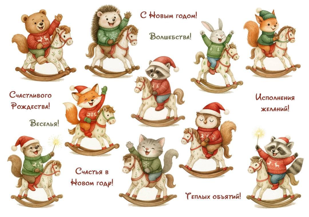 Новогодние звери на Лошадках