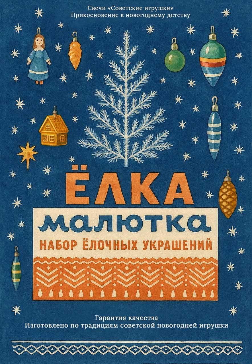 Наклейка на коробку «Елка малютка»