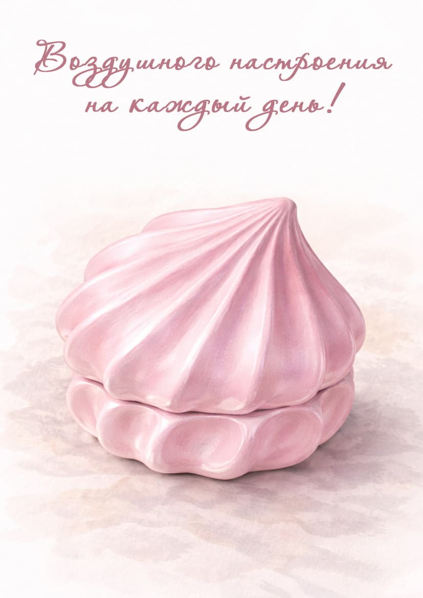 Открытка «Розовый зефир»