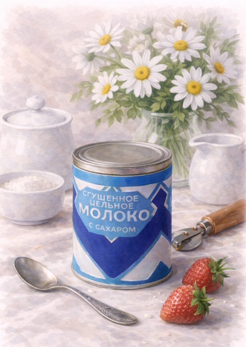 Открытка «Баночка сгущенки»